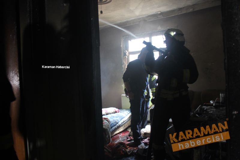 Karaman’da mülteci aile evinde çıkan yangın ucuz atlatıldı 19