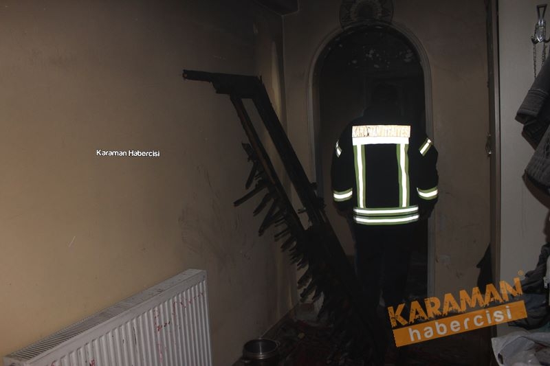 Karaman’da mülteci aile evinde çıkan yangın ucuz atlatıldı 23