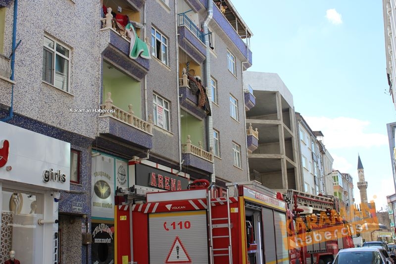 Karaman’da mülteci aile evinde çıkan yangın ucuz atlatıldı 26
