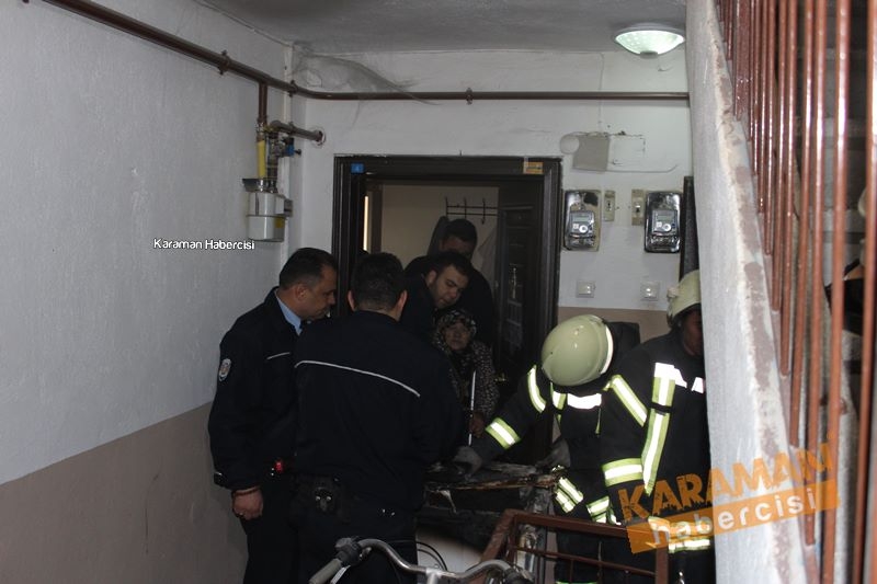 Karaman'da Yaşlı Çiftin Evindeki Çıkan Yangın Korkuttu 4
