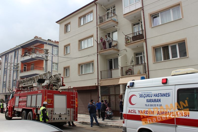 Karaman'da Yaşlı Çiftin Evindeki Çıkan Yangın Korkuttu 7