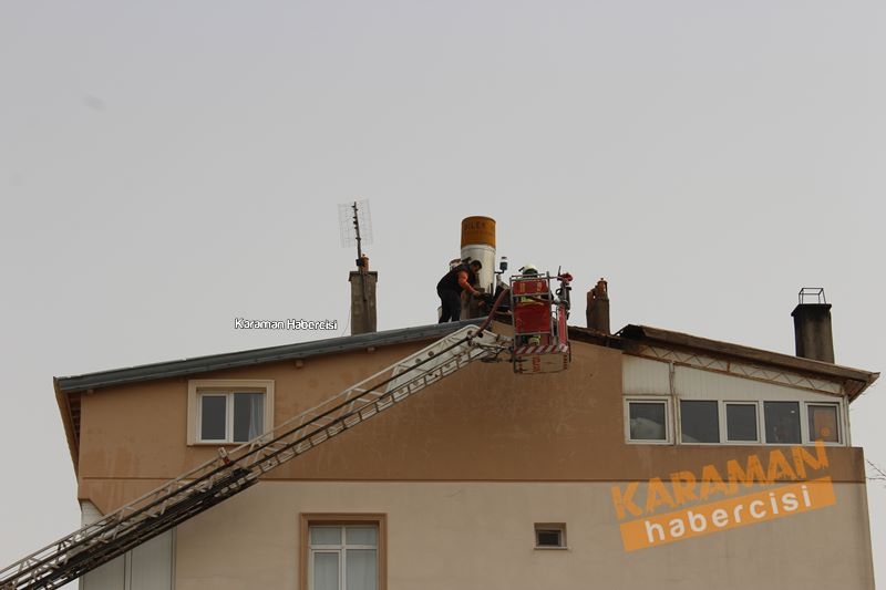 Karaman’da Çatı Katı Yangını 3