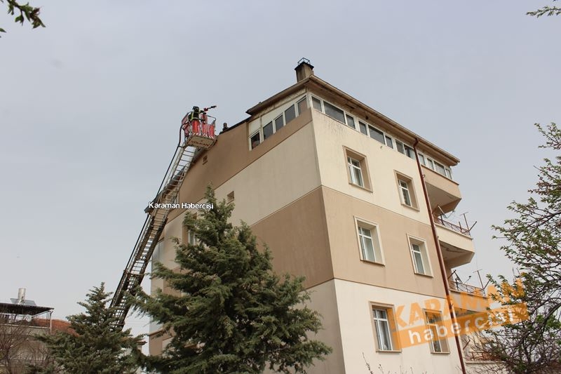Karaman’da Çatı Katı Yangını 9