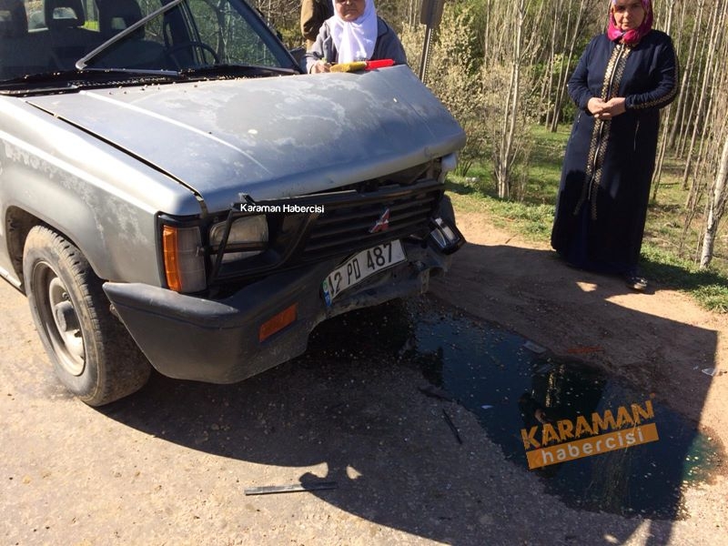 Karaman’da yaşanan trafik kazasında yürekler ağza geldi. 10