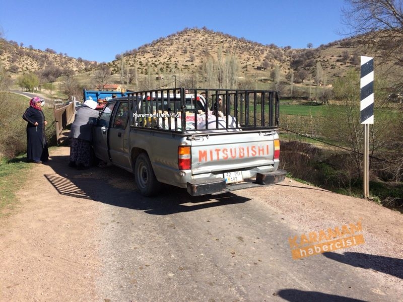 Karaman’da yaşanan trafik kazasında yürekler ağza geldi. 3