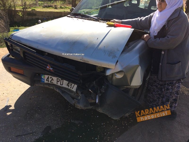 Karaman’da yaşanan trafik kazasında yürekler ağza geldi. 5