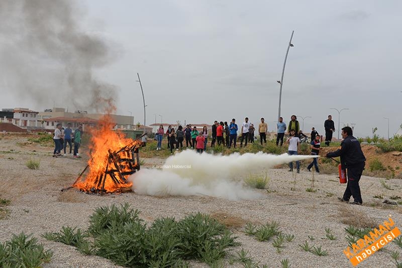 KMÜ Öğrenlerinden Yangın Tatbikatı 8