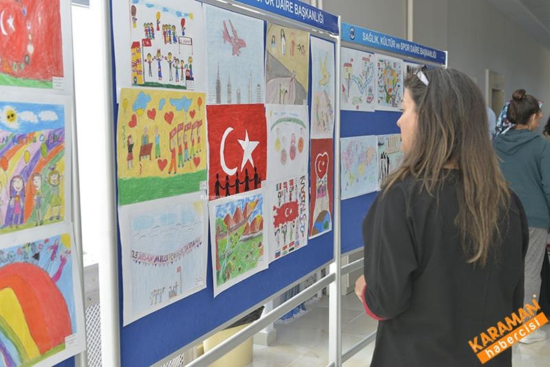 23 Nisan'da Çocuklar Duygularını Resimlere Yansıttı 25