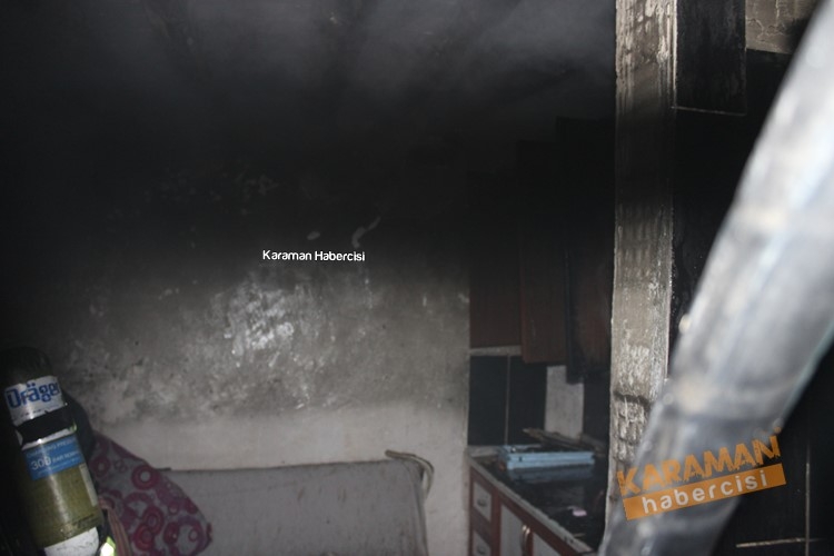 Karaman’da Ev Yangını 1