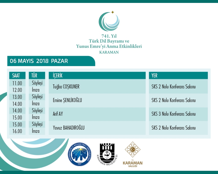 741. Karaman Türk Dil Bayramı ve Yunus Emre'yi Anma Etkinlikleri 5