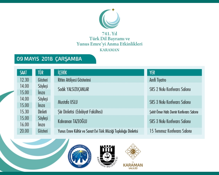 741. Karaman Türk Dil Bayramı ve Yunus Emre'yi Anma Etkinlikleri 8