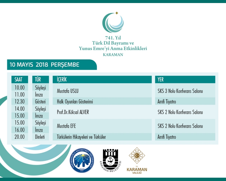 741. Karaman Türk Dil Bayramı ve Yunus Emre'yi Anma Etkinlikleri 9