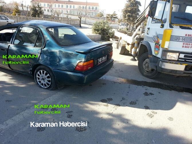 Karaman'da Kontrolden Çıkan Araç Ağaca Çarparak Durdu 3