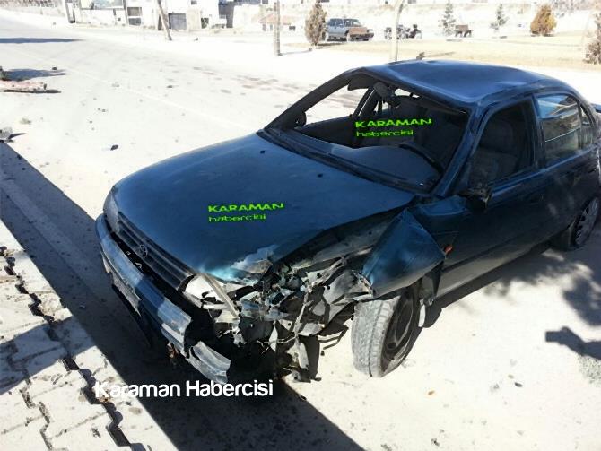 Karaman'da Kontrolden Çıkan Araç Ağaca Çarparak Durdu 4