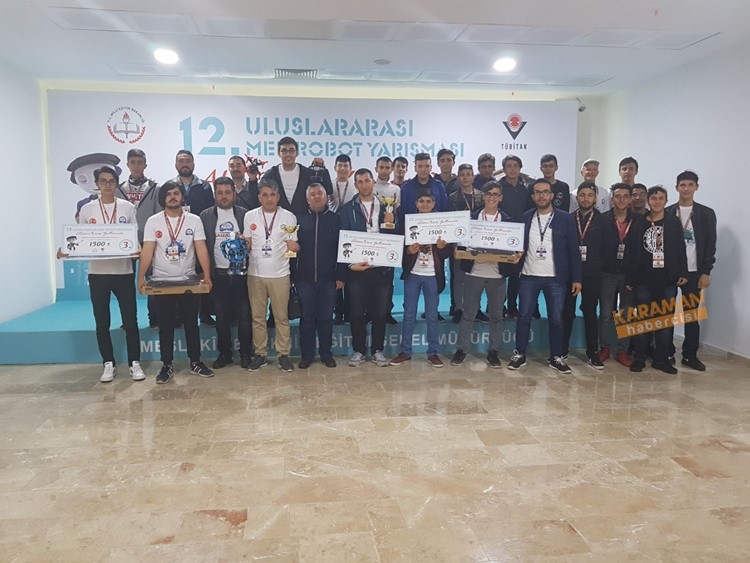 Robot yarışmasında Karaman’a 2 dalda ödül 10