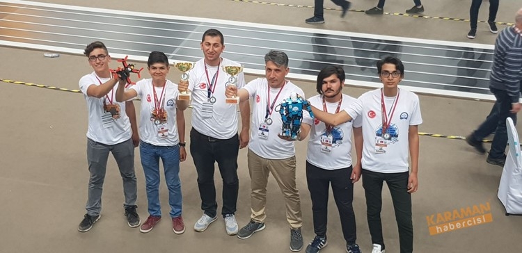 Robot yarışmasında Karaman’a 2 dalda ödül 8