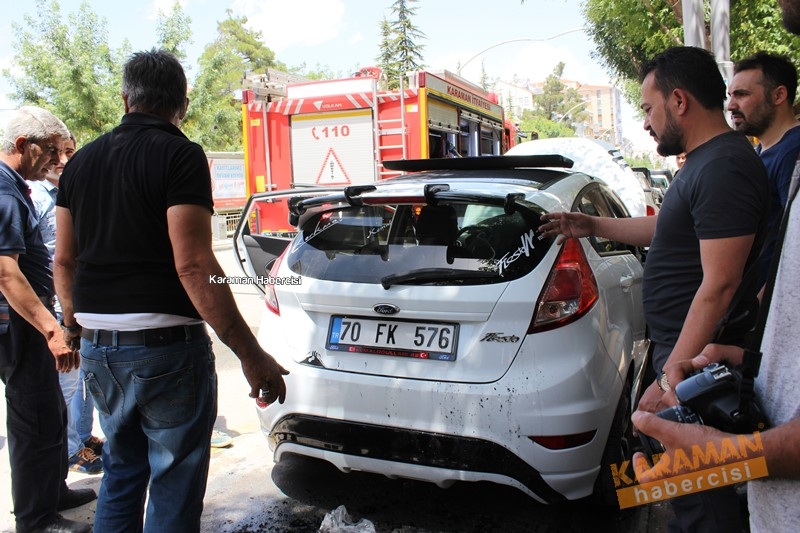 Karaman’da Araç Yangını Büyümeden Söndürüldü 12