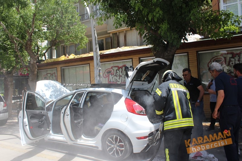 Karaman’da Araç Yangını Büyümeden Söndürüldü 8