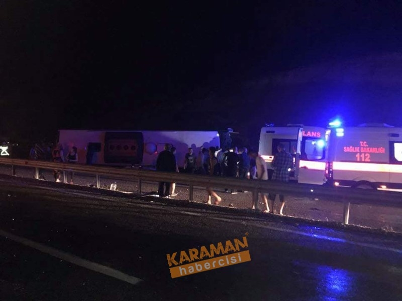 Mersin Karaman Yolunda Otobüs Devrildi 14