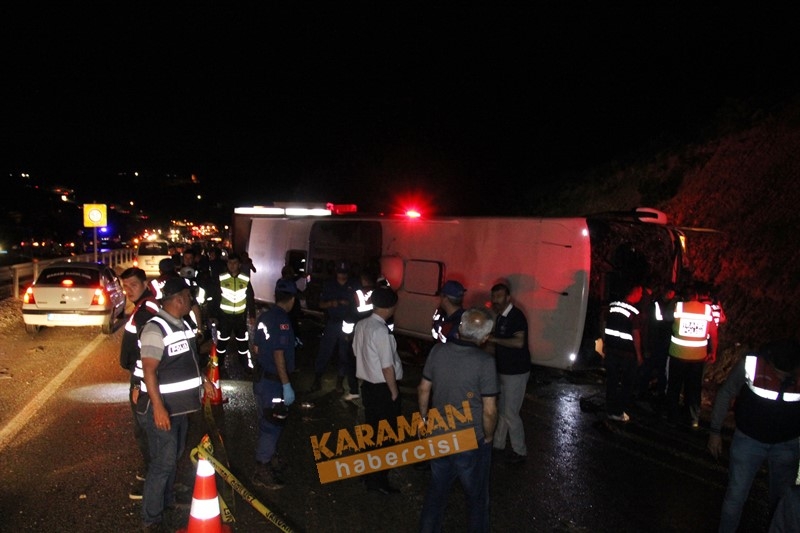Mersin Karaman Yolunda Otobüs Devrildi 22