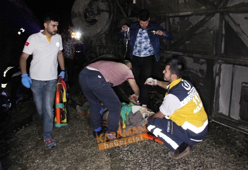 Mersin Karaman Yolunda Otobüs Devrildi 23
