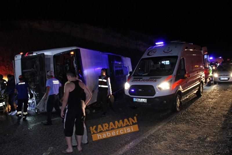 Mersin Karaman Yolunda Otobüs Devrildi 24