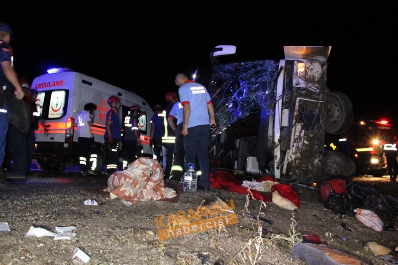 Mersin Karaman Yolunda Otobüs Devrildi 27