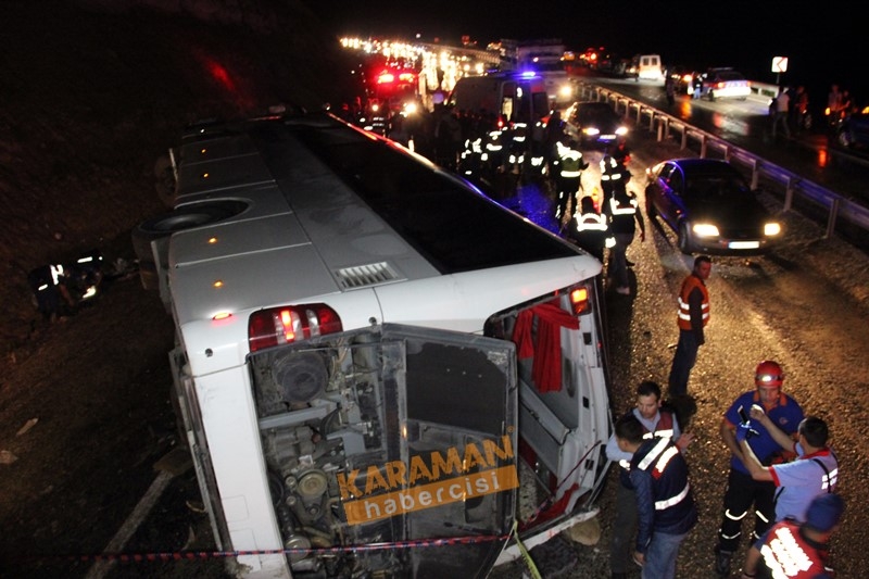 Mersin Karaman Yolunda Otobüs Devrildi 31