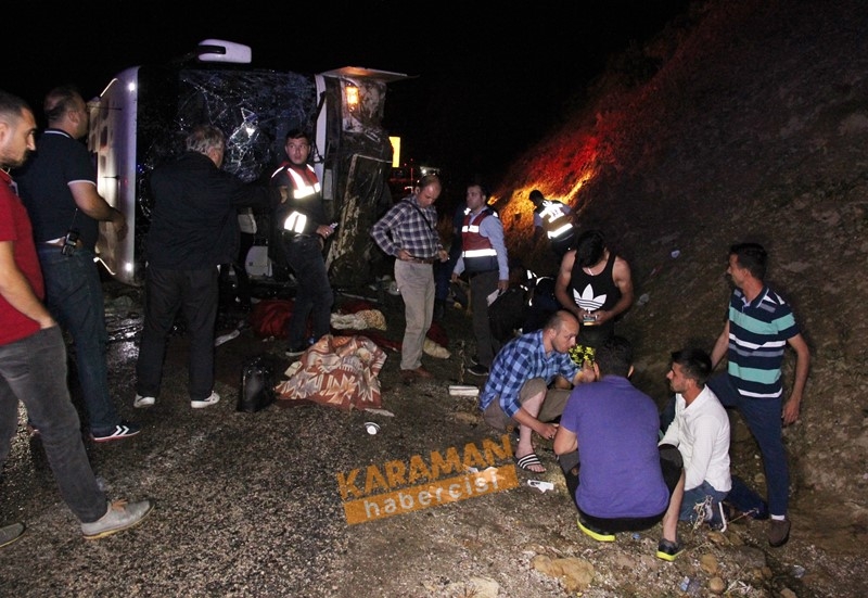 Mersin Karaman Yolunda Otobüs Devrildi 34
