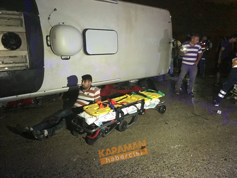 Mersin Karaman Yolunda Otobüs Devrildi 4
