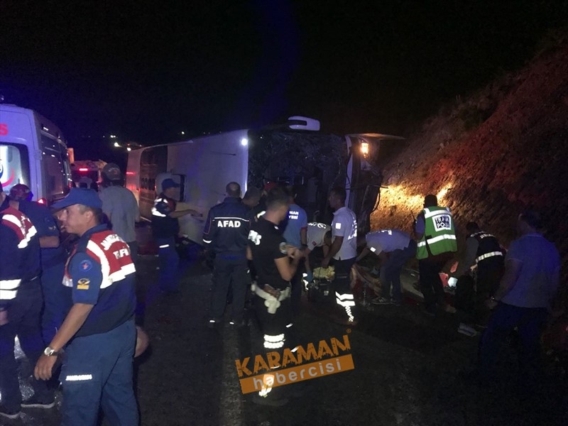 Mersin Karaman Yolunda Otobüs Devrildi 7
