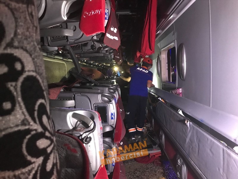 Mersin Karaman Yolunda Otobüs Devrildi 8