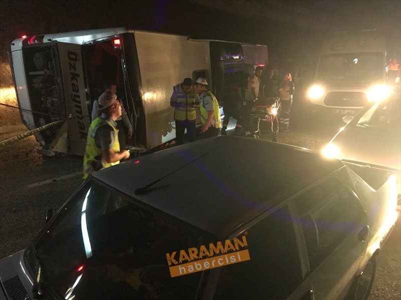 Mersin Karaman Yolunda Otobüs Devrildi 9