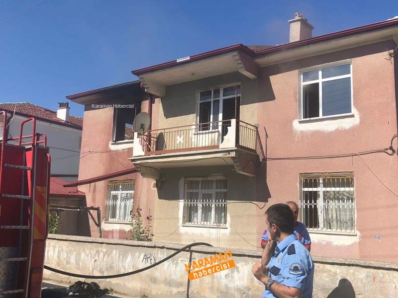 Karaman’da Çıkan Yangında Evin Büyük Bölümü Kullanılamaz Hale Geldi 5