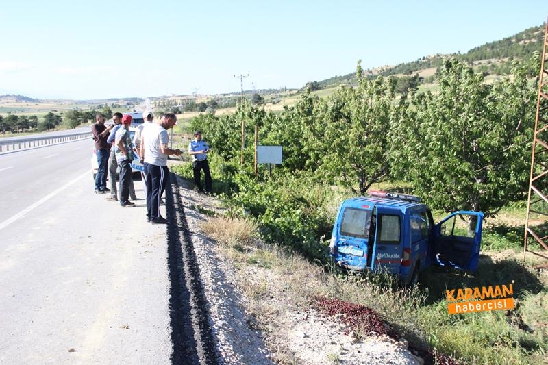 Karaman’da Jandarma Aracı Kaza Yaptı: 2 Asker Yaralandı 1