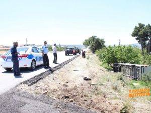 Bahçeye Uçan Kamyonetten Burnu Bile Kanamadan Kurtuldu