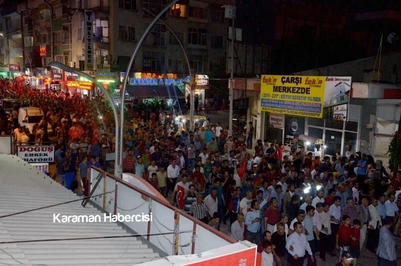 Karaman Halkı Demokrasi Yürüyüşünde Tek Yürek Tek Nefes 1