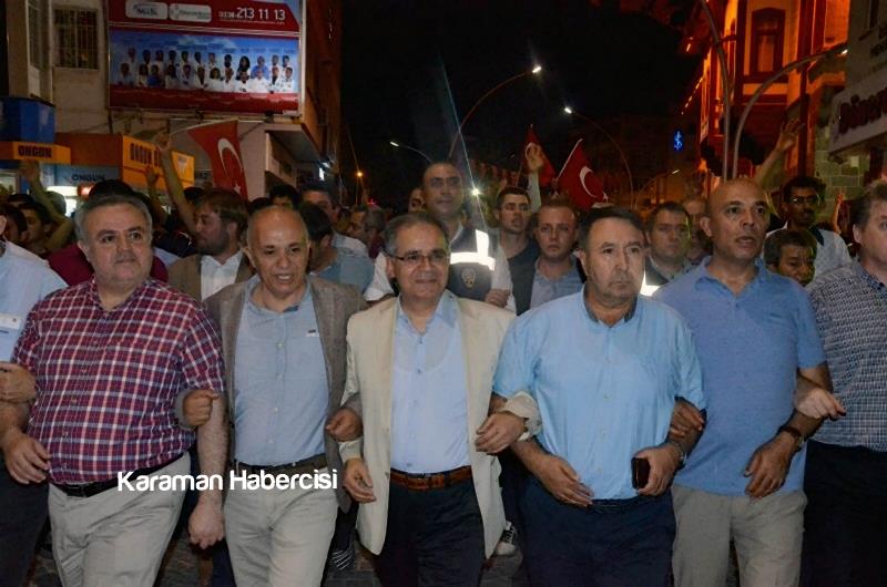 Karaman Halkı Demokrasi Yürüyüşünde Tek Yürek Tek Nefes 3