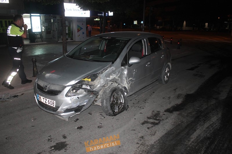 Konya'da Alkollü Sürücü Polise Çarptı 2