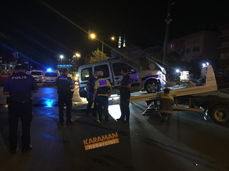 Konya'da Alkollü Sürücü Polise Çarptı 6
