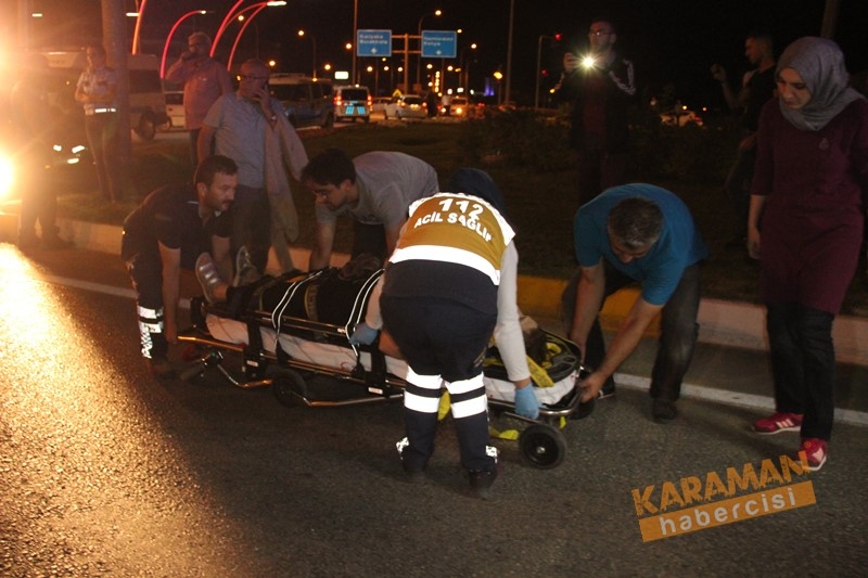 Karaman’da Trafik Kazasında Polis Otosu Yan Yattı 9