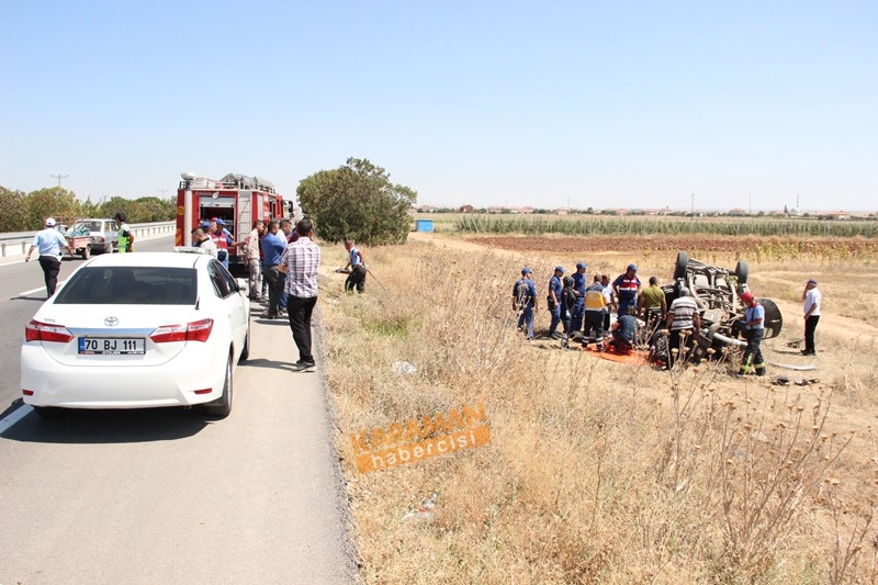 Karaman'da Tatil Dönüşü Kaza 1 Ölü 1