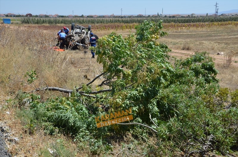 Karaman'da Tatil Dönüşü Kaza 1 Ölü 12
