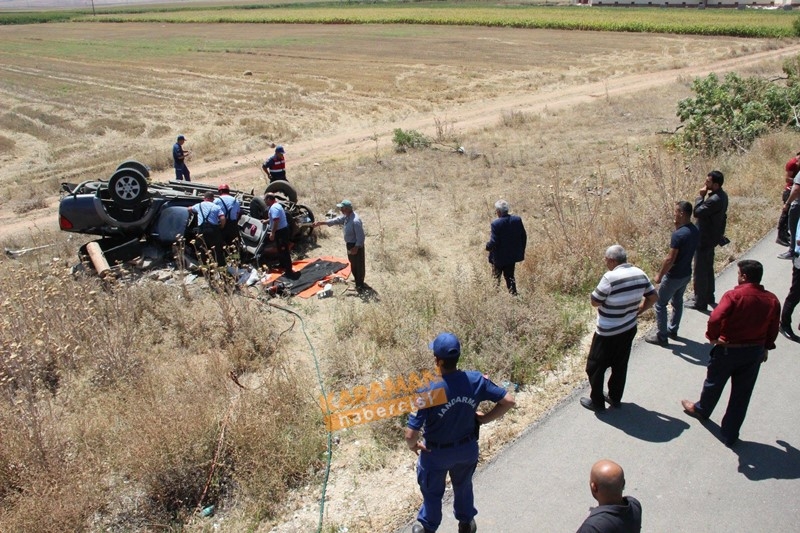 Karaman'da Tatil Dönüşü Kaza 1 Ölü 3