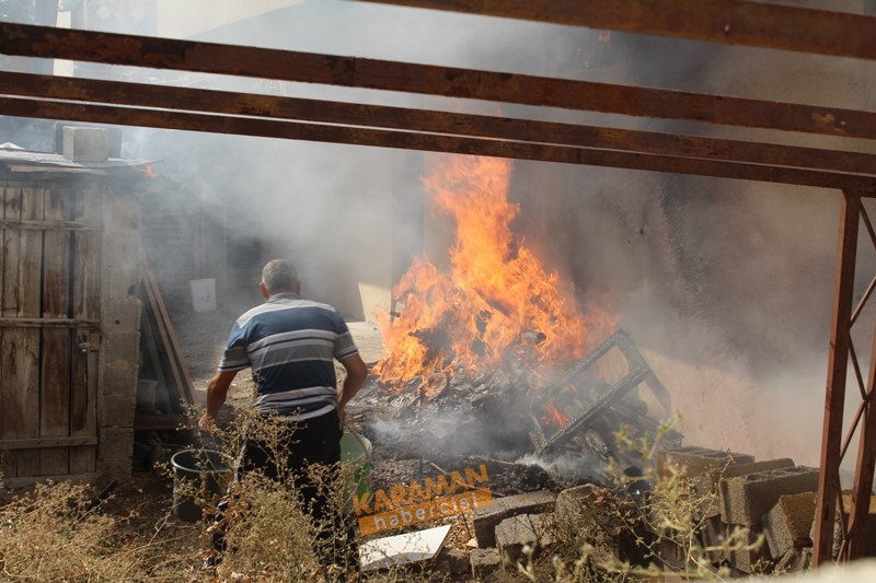 Karaman'da Tutuşan Odunlar Vatandaşları Sokağa Döktü 1