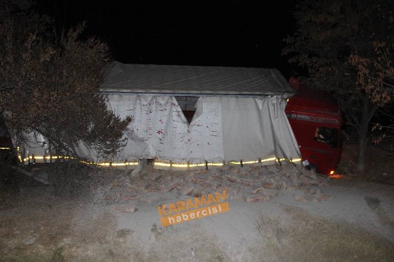 Konya Karaman Yolunda Tır Yoldan Çıktı 1