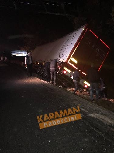 Konya Karaman Yolunda Tır Yoldan Çıktı 3