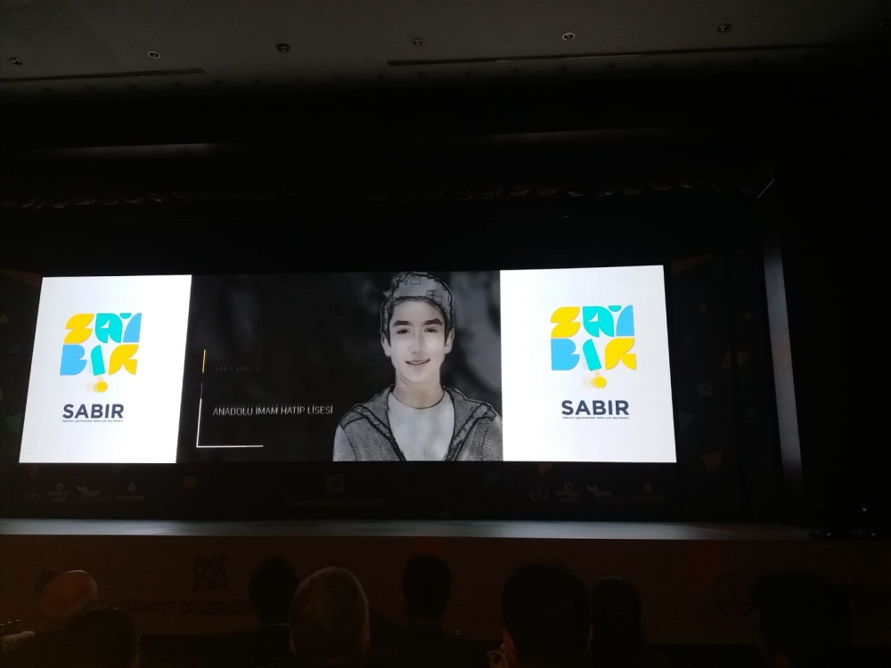 7.Türkiye Değer Ödülleri, Lise Kategorisinde Türkiye Birincisi. 4