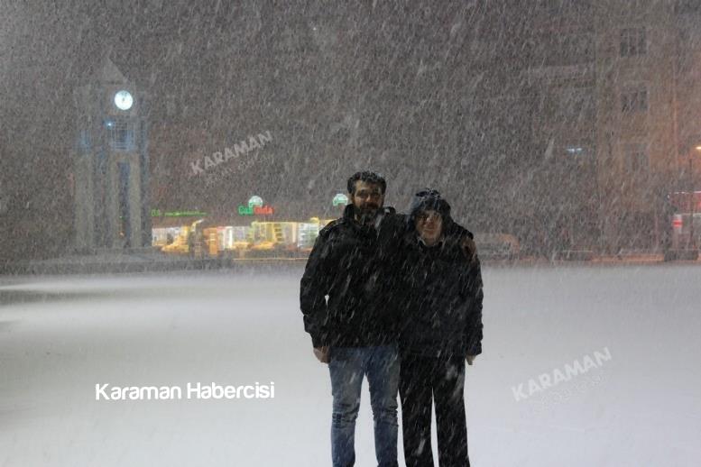 Mart Ayında Karaman'da Kar Yağışı 2