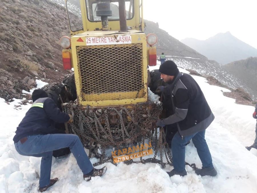 Kar ve Kış Karaman’da Kendini Göstermeye Başladı 7